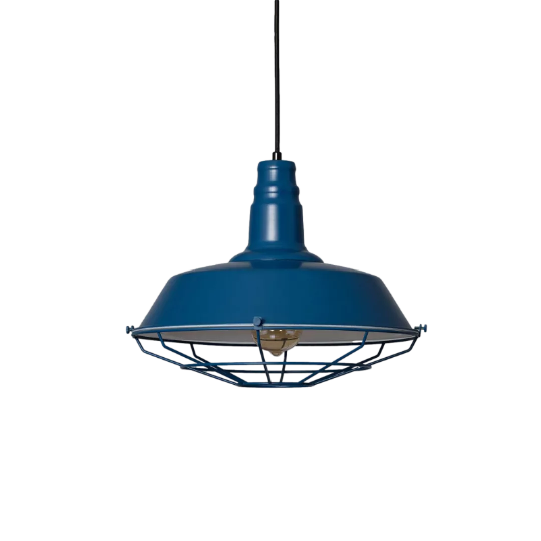 Pendelleuchte Retro Loft Blau 36cm E27 Abruzzo Patrone ABR-RRP-N-E27 günstig online kaufen
