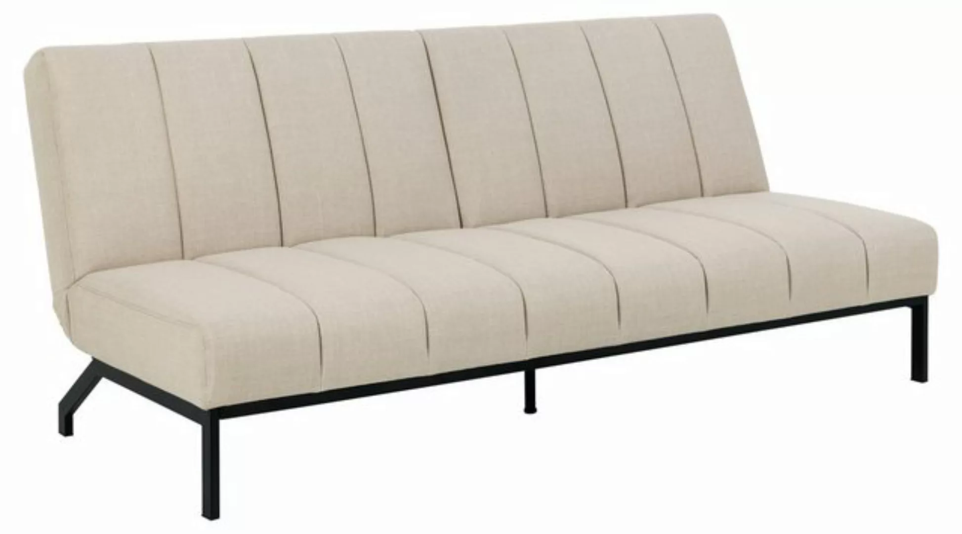 freiraum Schlafsofa Caix, klappbar, in Stoff Beige, Stahlgestell - 198x87x9 günstig online kaufen