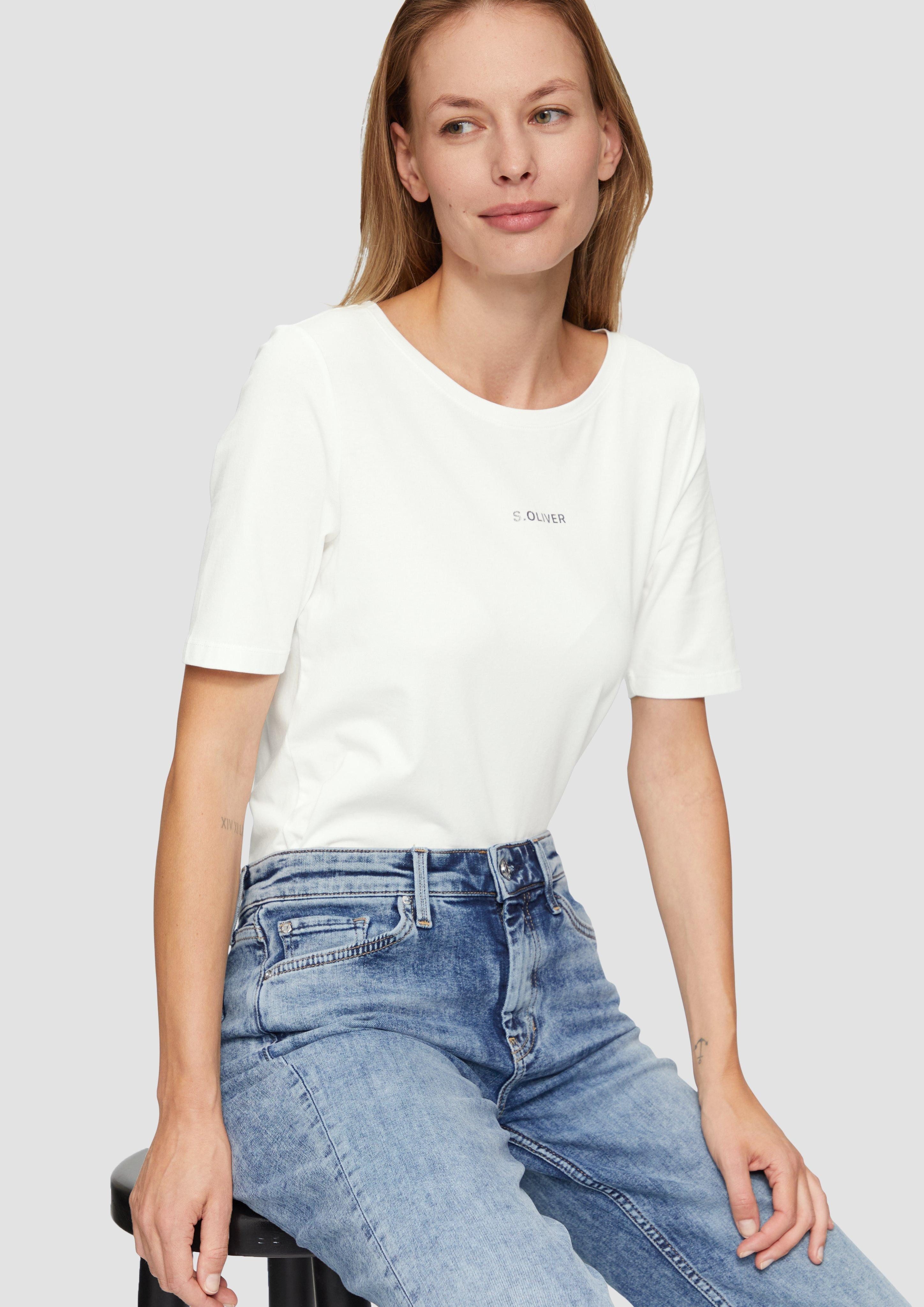 s.Oliver T-Shirt mit Logoschriftzug günstig online kaufen