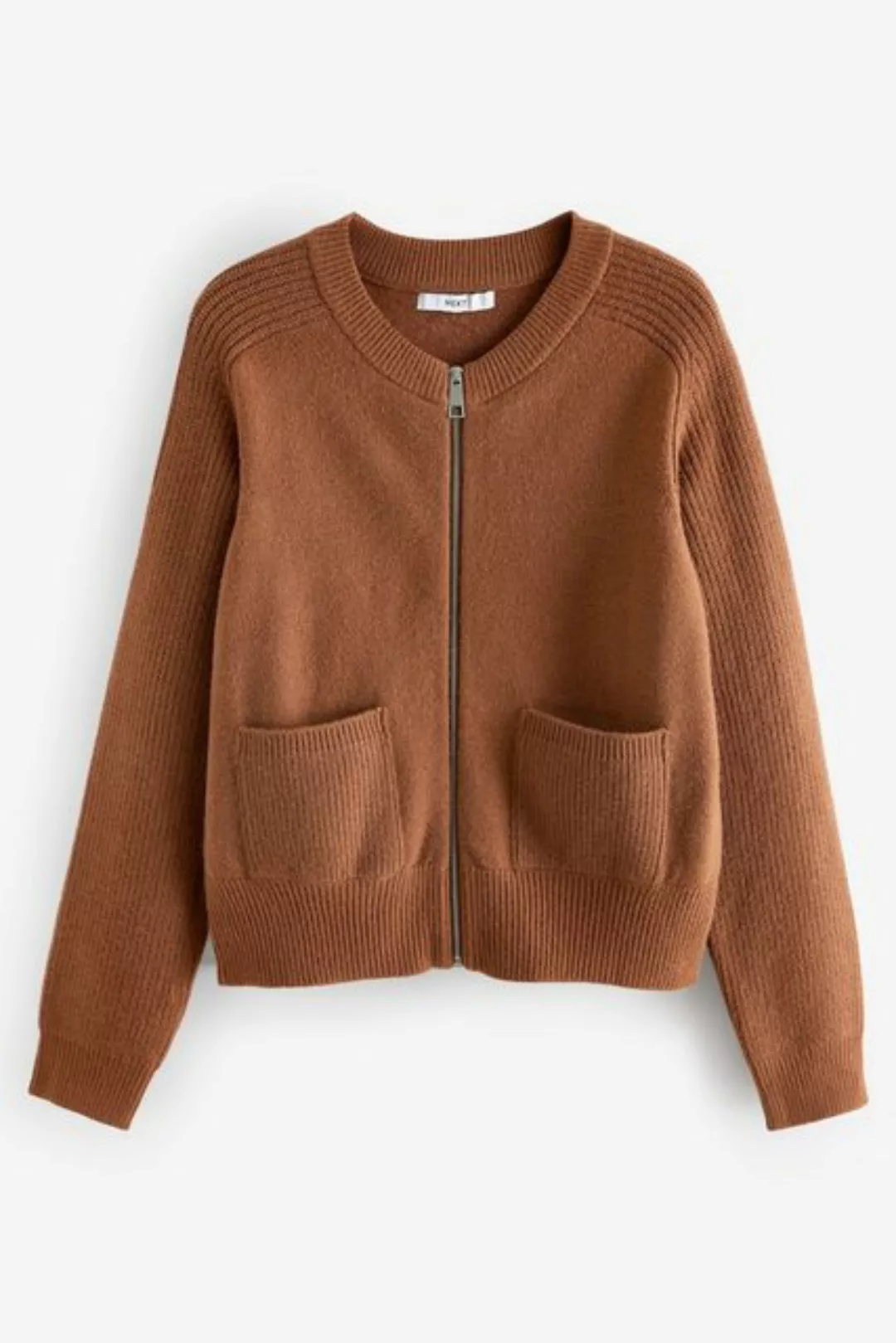 Next Strickjacke Bomber-Cardigan mit durchgehendem Reißverschluss (1-tlg) günstig online kaufen