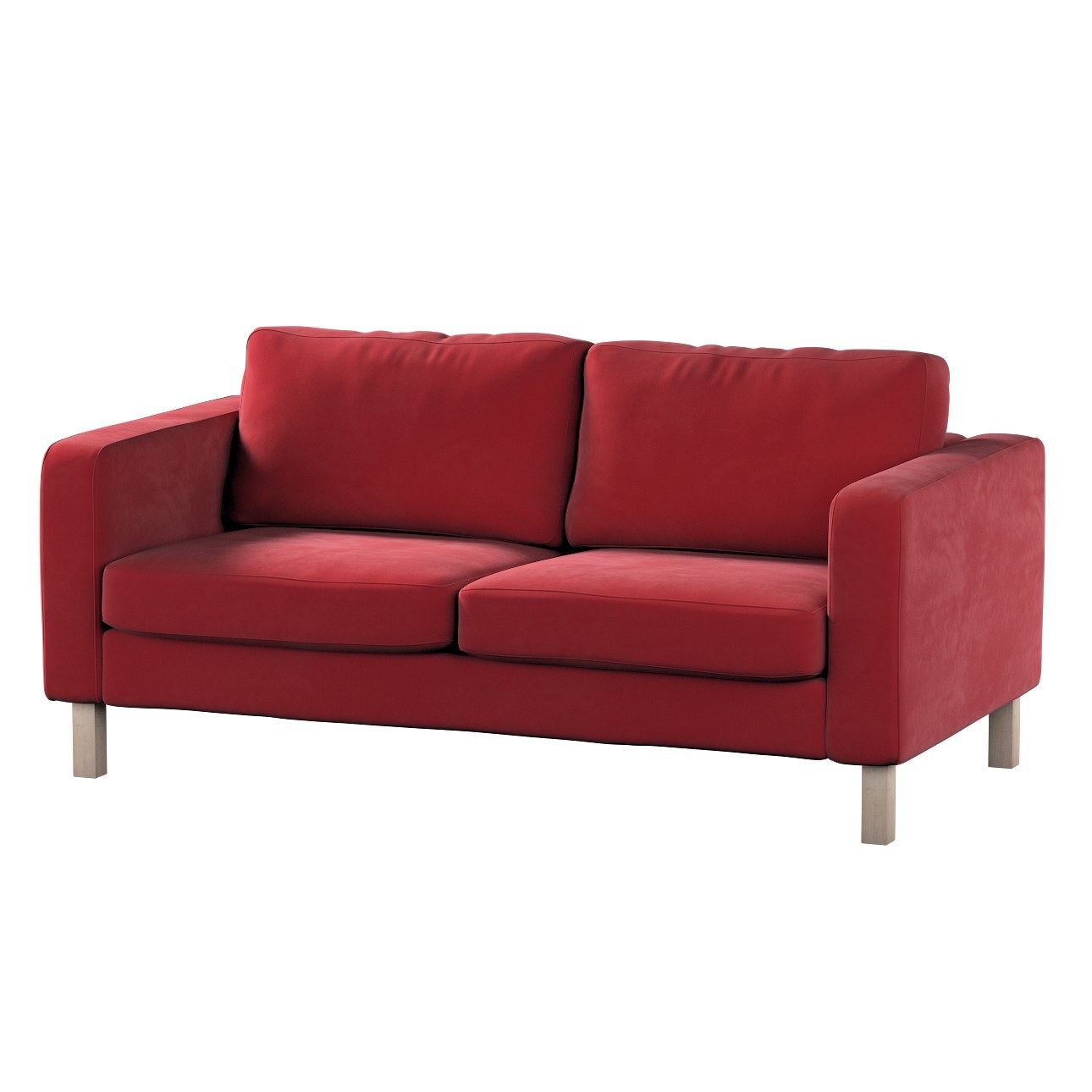 Bezug für Karlstad 2-Sitzer Sofa nicht ausklappbar, rot, Sofahusse, Karlsta günstig online kaufen