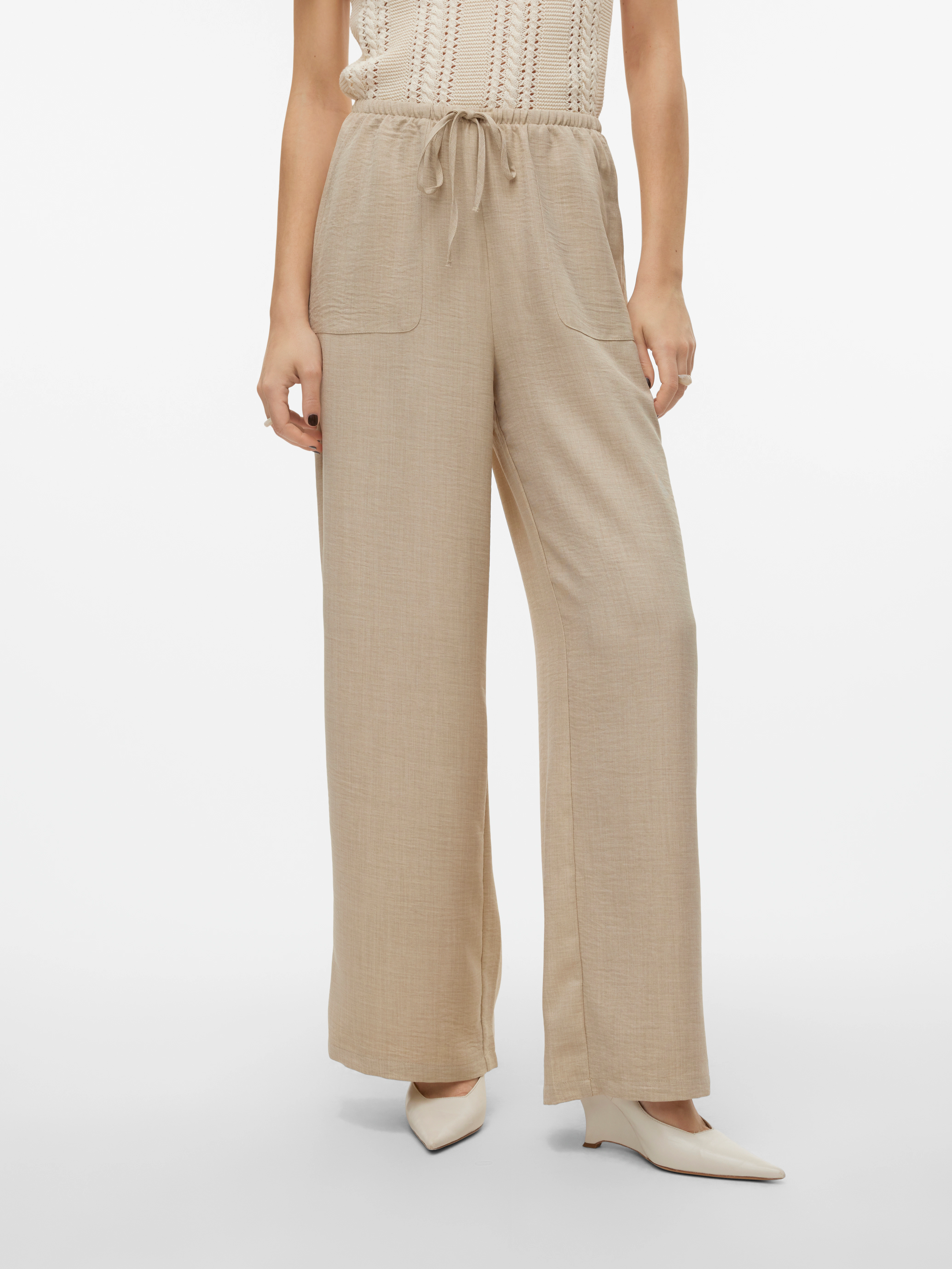 Vero Moda Stoffhose Melaney (1-tlg) Drapiert/gerafft günstig online kaufen