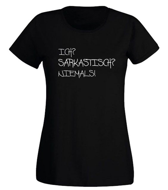 G-graphics T-Shirt Damen T-Shirt - Ich? Sarkastisch? Niemals! Slim-fit-Shir günstig online kaufen