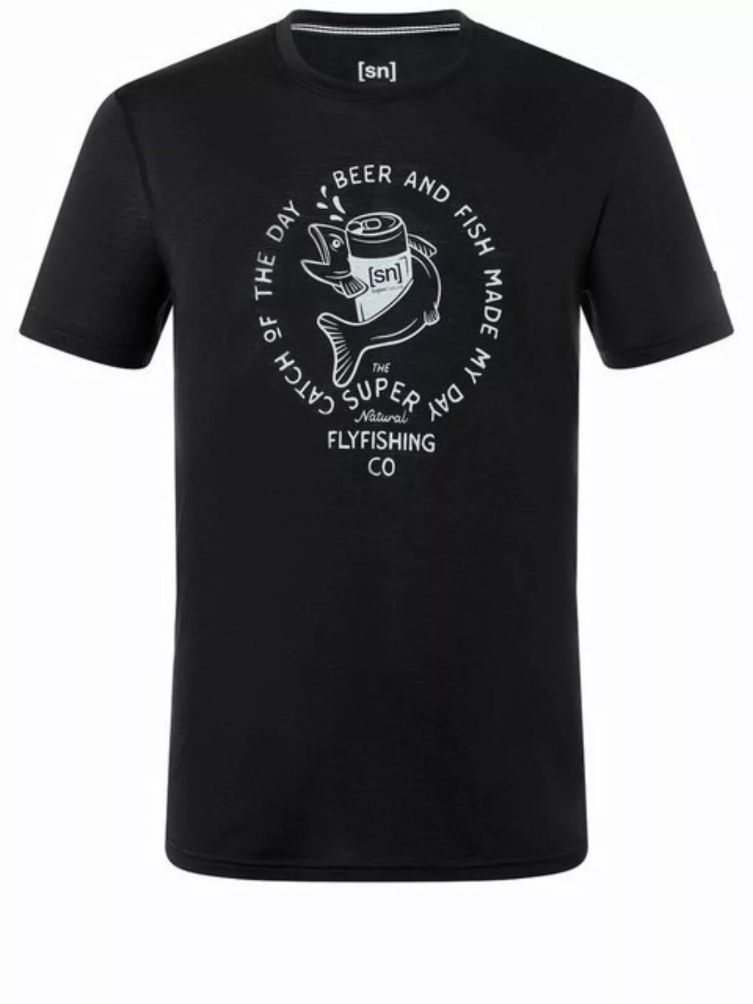 SUPER.NATURAL T-Shirt für Herren, Merino JUHOS FINEST Angel Motiv, atmungsa günstig online kaufen