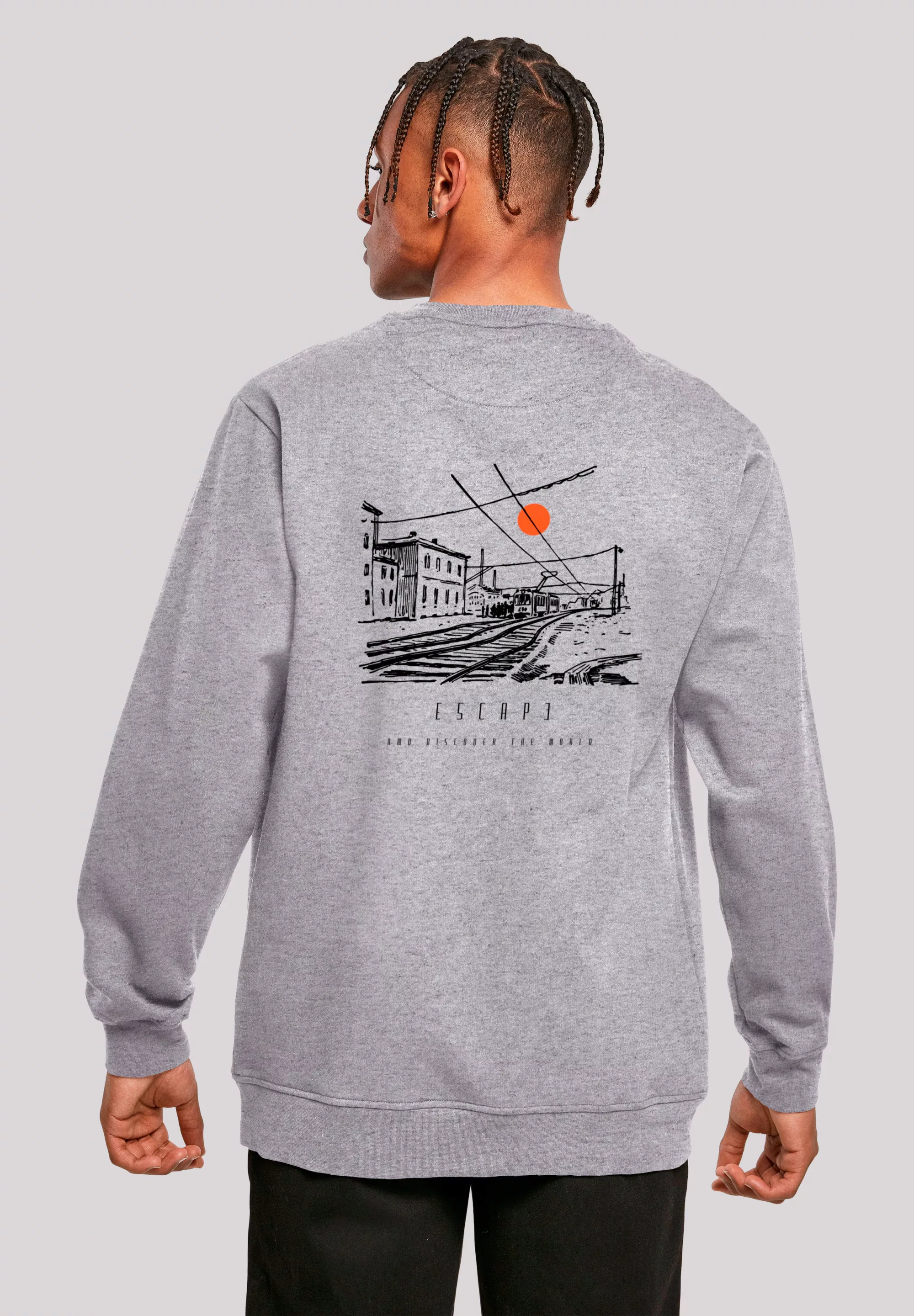 F4NT4STIC Sweatshirt "Escape Discover the World Town Train Station", Premiu günstig online kaufen
