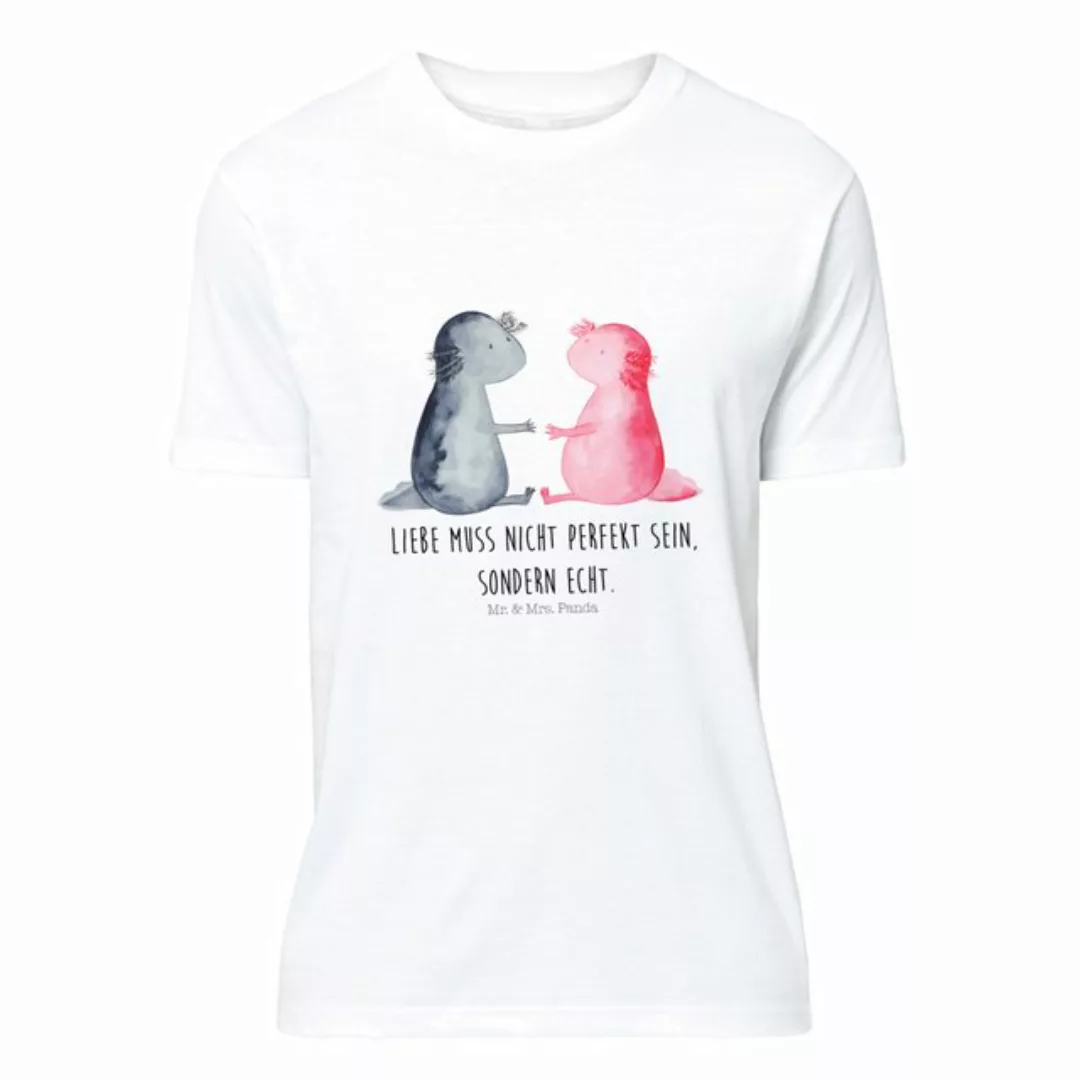 Mr. & Mrs. Panda T-Shirt Axolotl Liebe - Weiß - Geschenk, große Liebe, Lieb günstig online kaufen