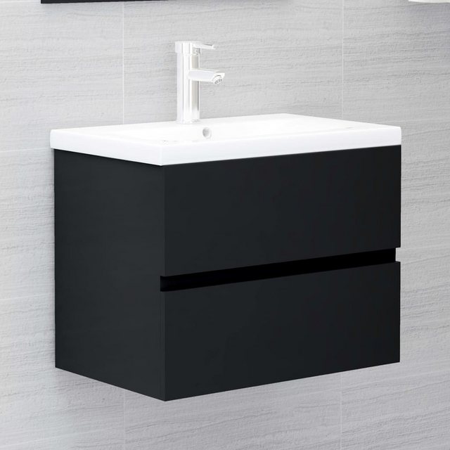 vidaXL Badezimmerspiegelschrank Waschbeckenunterschrank mit Einbaubecken Sc günstig online kaufen