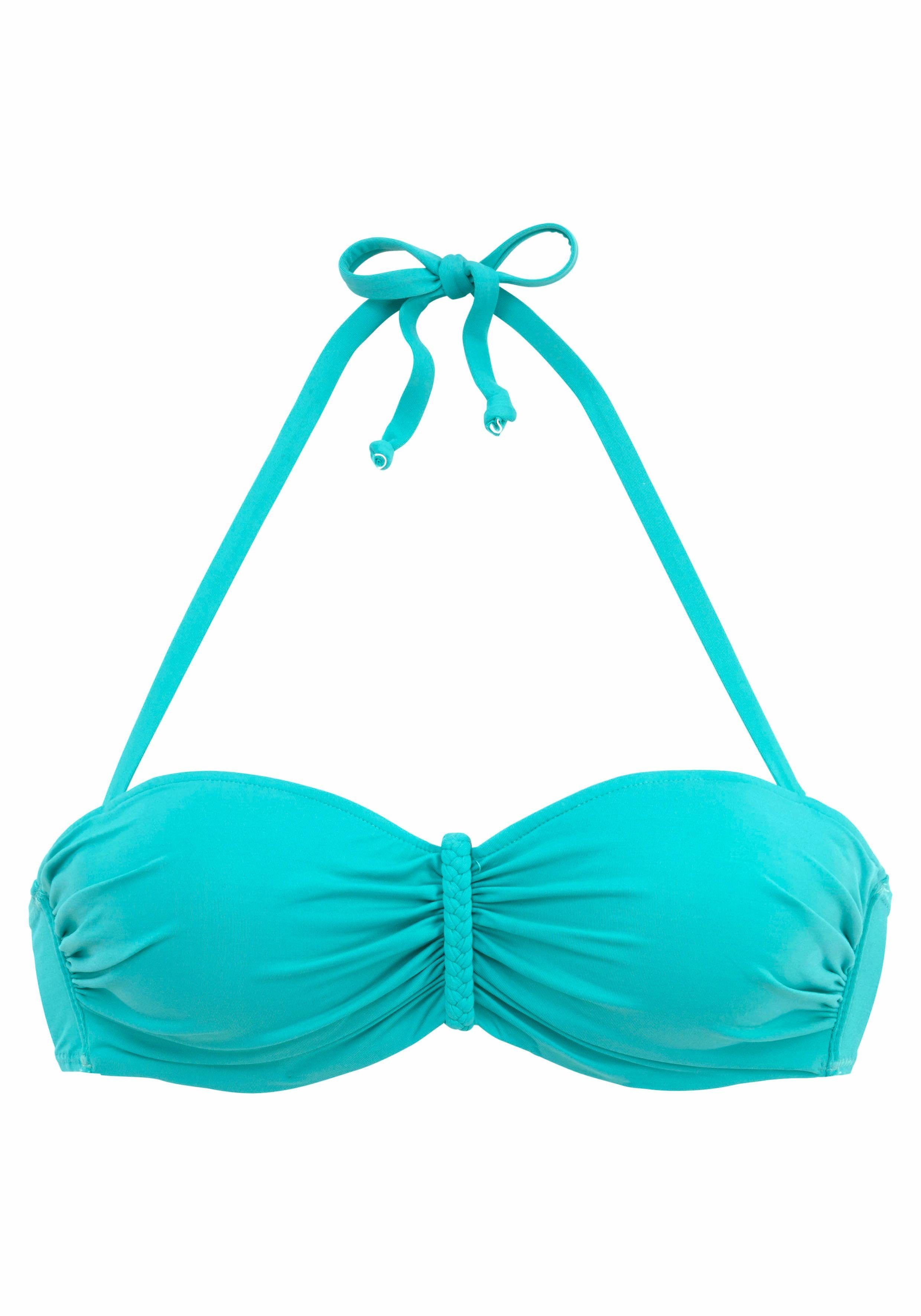 Buffalo Bügel-Bandeau-Bikini-Top Happy, mit geflochtenem Detail günstig online kaufen