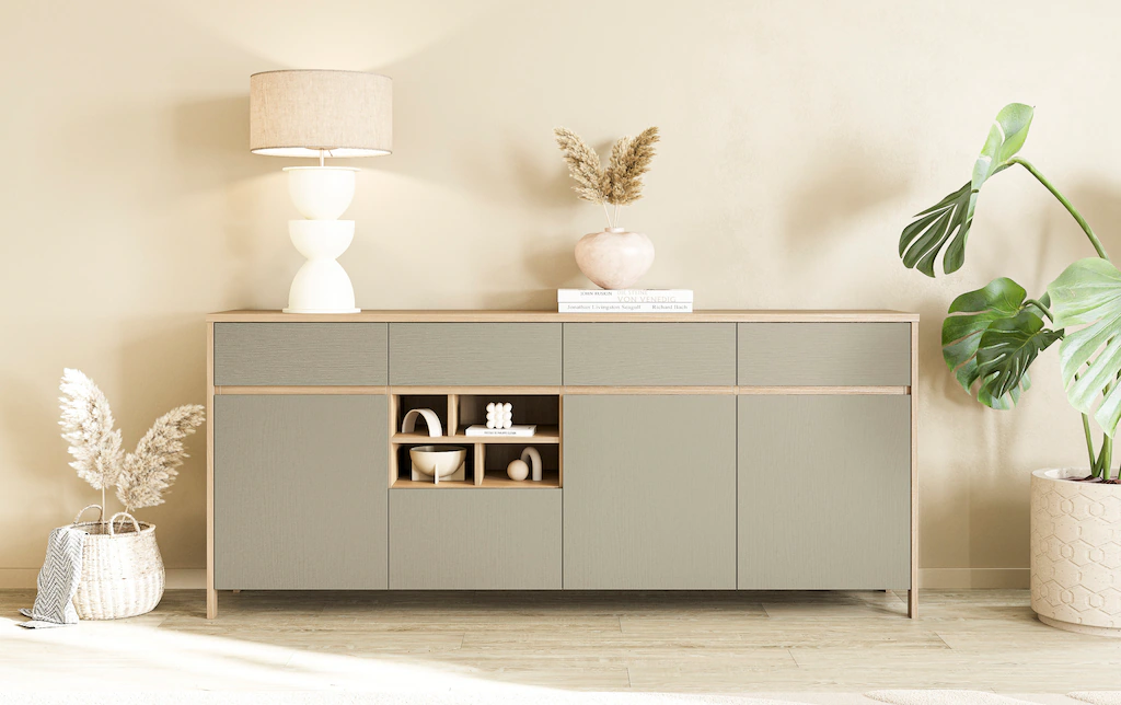 Home affaire Sideboard "Stranda, moderner Schrank, Kommode im Scandi-Style, günstig online kaufen