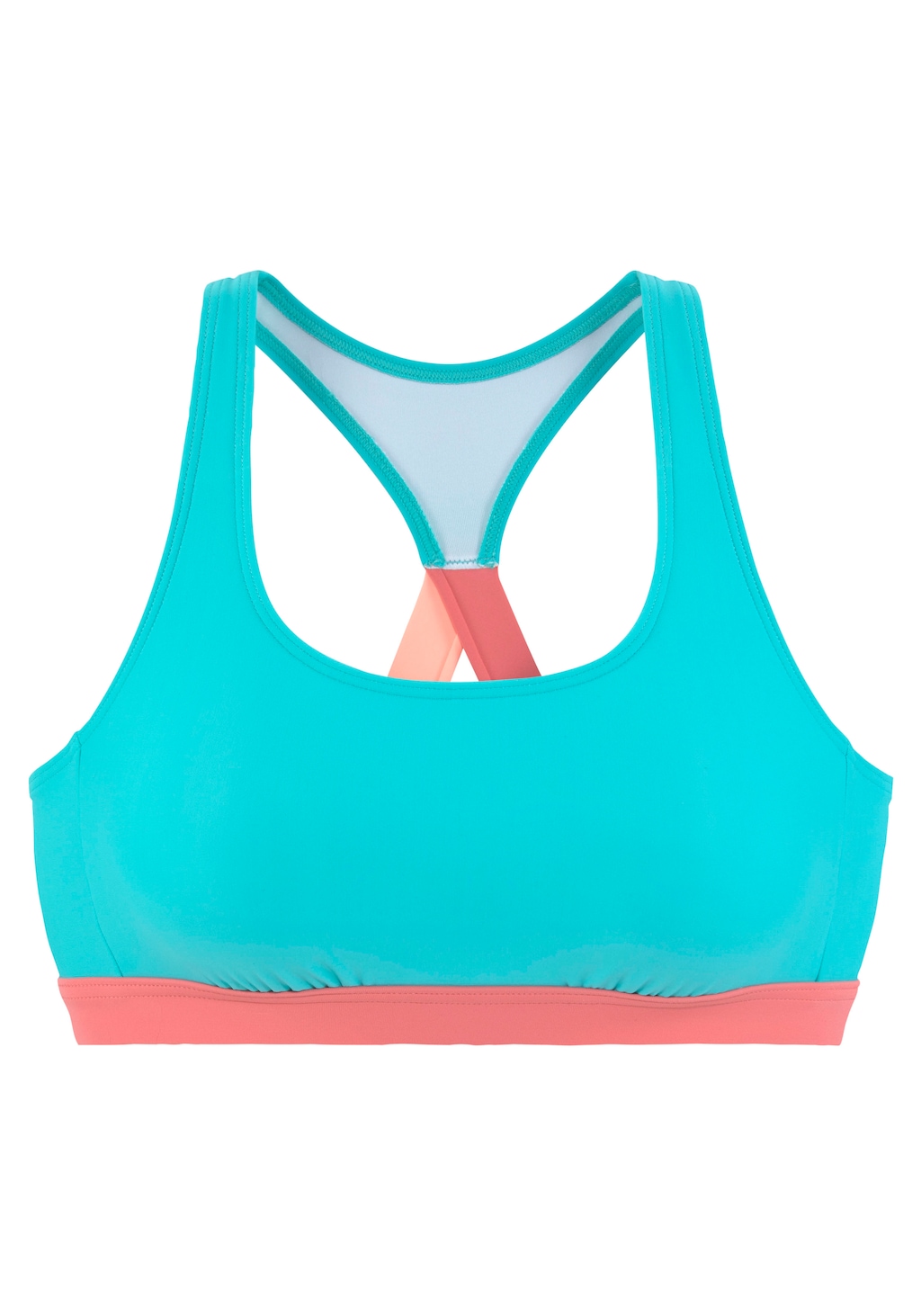 LASCANA ACTIVE Bustier-Bikini-Top "Janni", mit kontrastfarbenen Details günstig online kaufen
