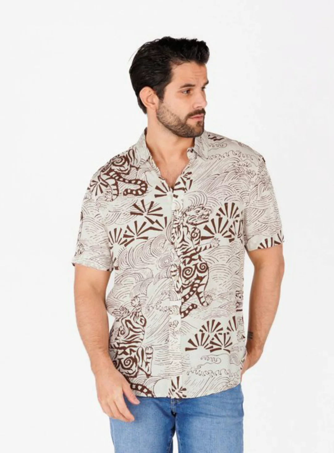 Key Largo Kurzarmhemd MSH RESORT 1/2 patterned (1-tlg) günstig online kaufen