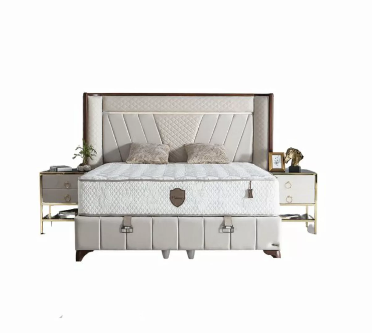 Villa Möbel Boxspringbett LUSSO (Bett Set, Bettset), Bettkasten mit XXL Sta günstig online kaufen