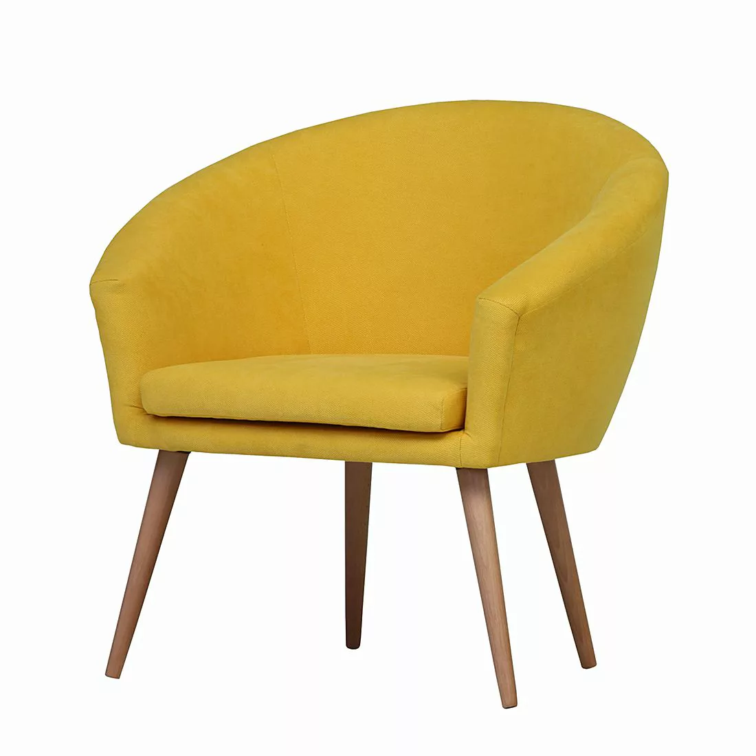 home24 Mørteens Sessel Tippytoe Senfgelb Webstoff 73x73x66 cm (BxHxT) günstig online kaufen