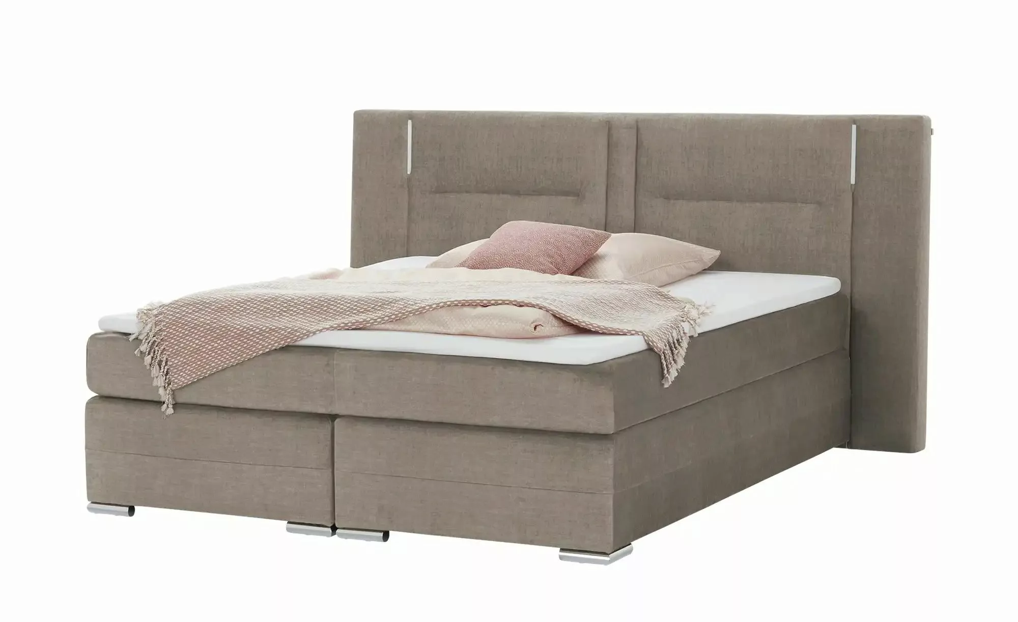 uno Boxspringbett  Aston ¦ grau ¦ Maße (cm): B: 233 H: 120 Betten > Boxspri günstig online kaufen