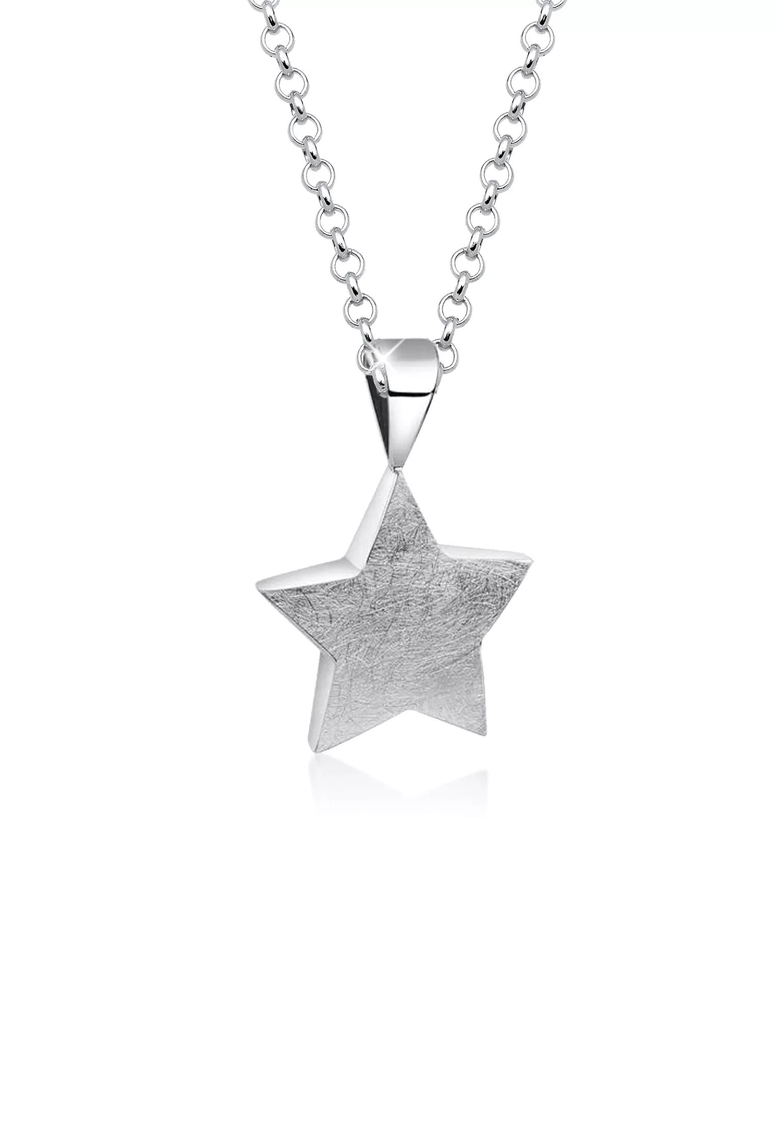 Nenalina Kette mit Anhänger "Stern Star Anhänger Astro Gebürstet 925 Silber günstig online kaufen