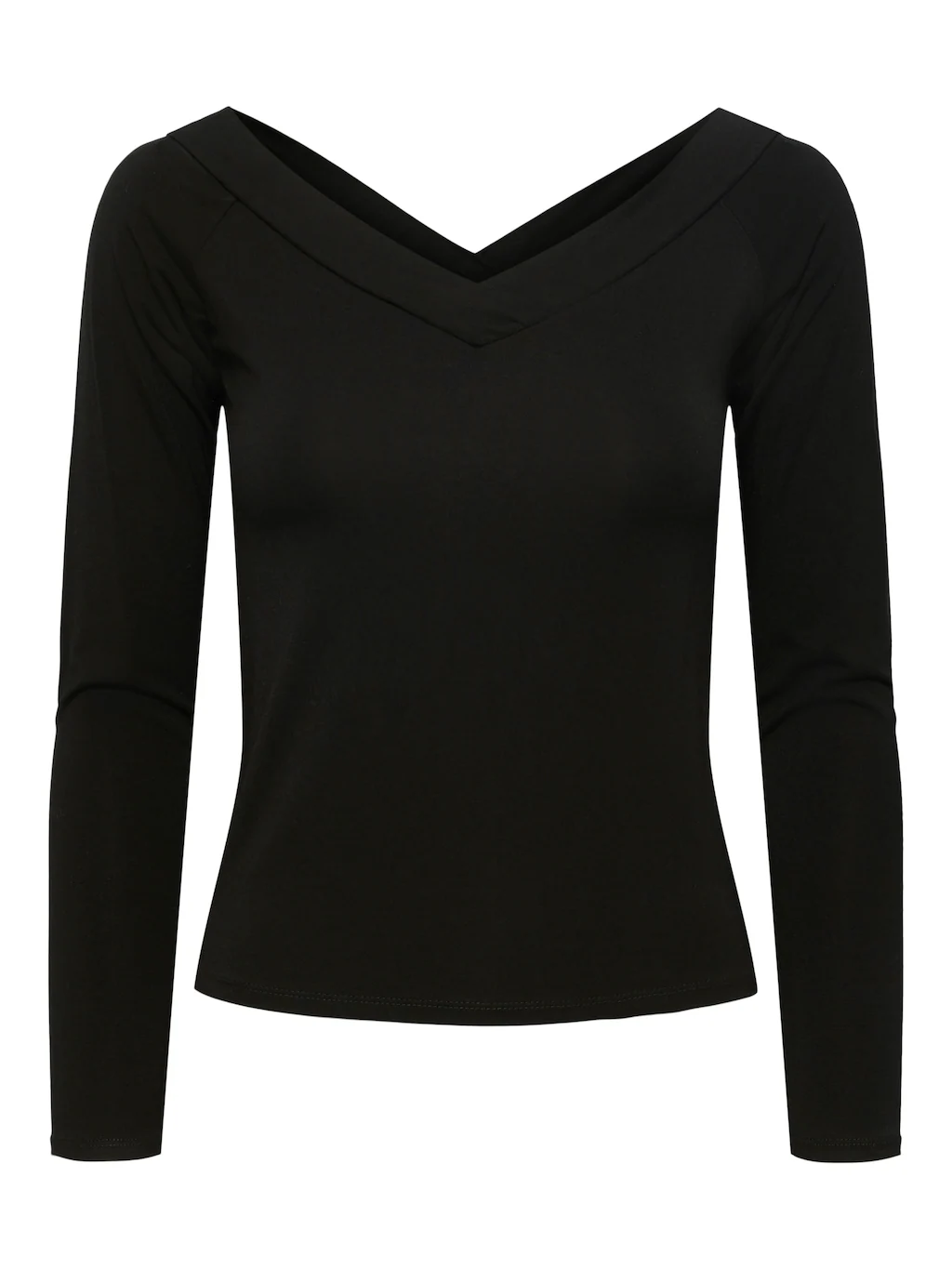 pieces Langarmshirt PCMALIVA LS OFF SHOULDER V-NECK TOP NOOS günstig online kaufen