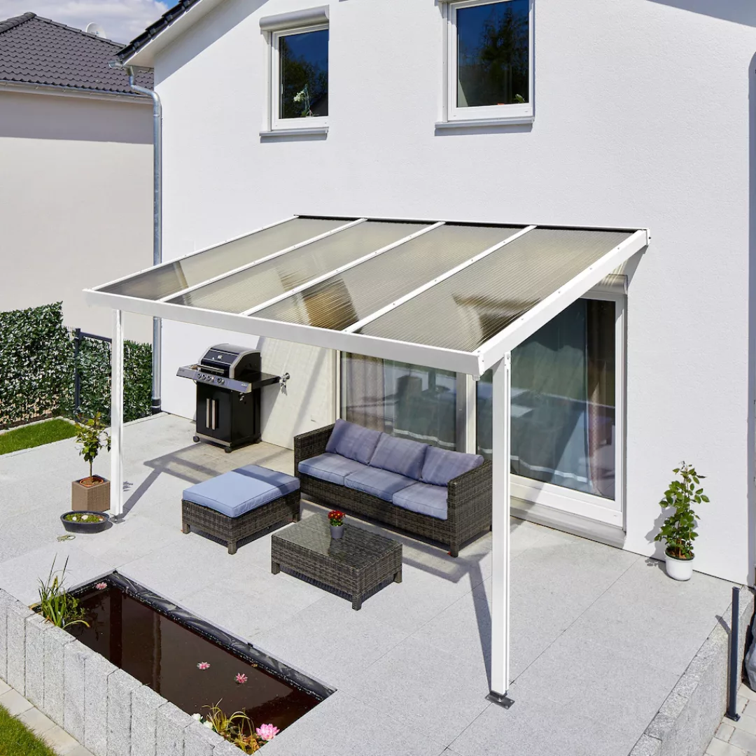 GUTTA Terrassendach "Premium", BxT: 410x306 cm, Dach Acryl bronce günstig online kaufen