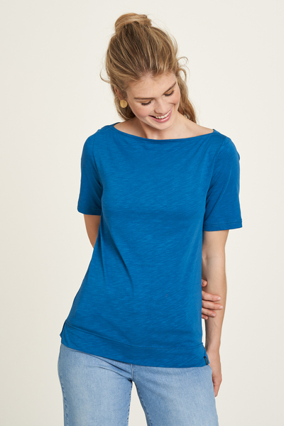 Jersey Shirt Mit U-boot-ausschnitt In Rot Oder Blau Gots-zertifiziert (S22c günstig online kaufen