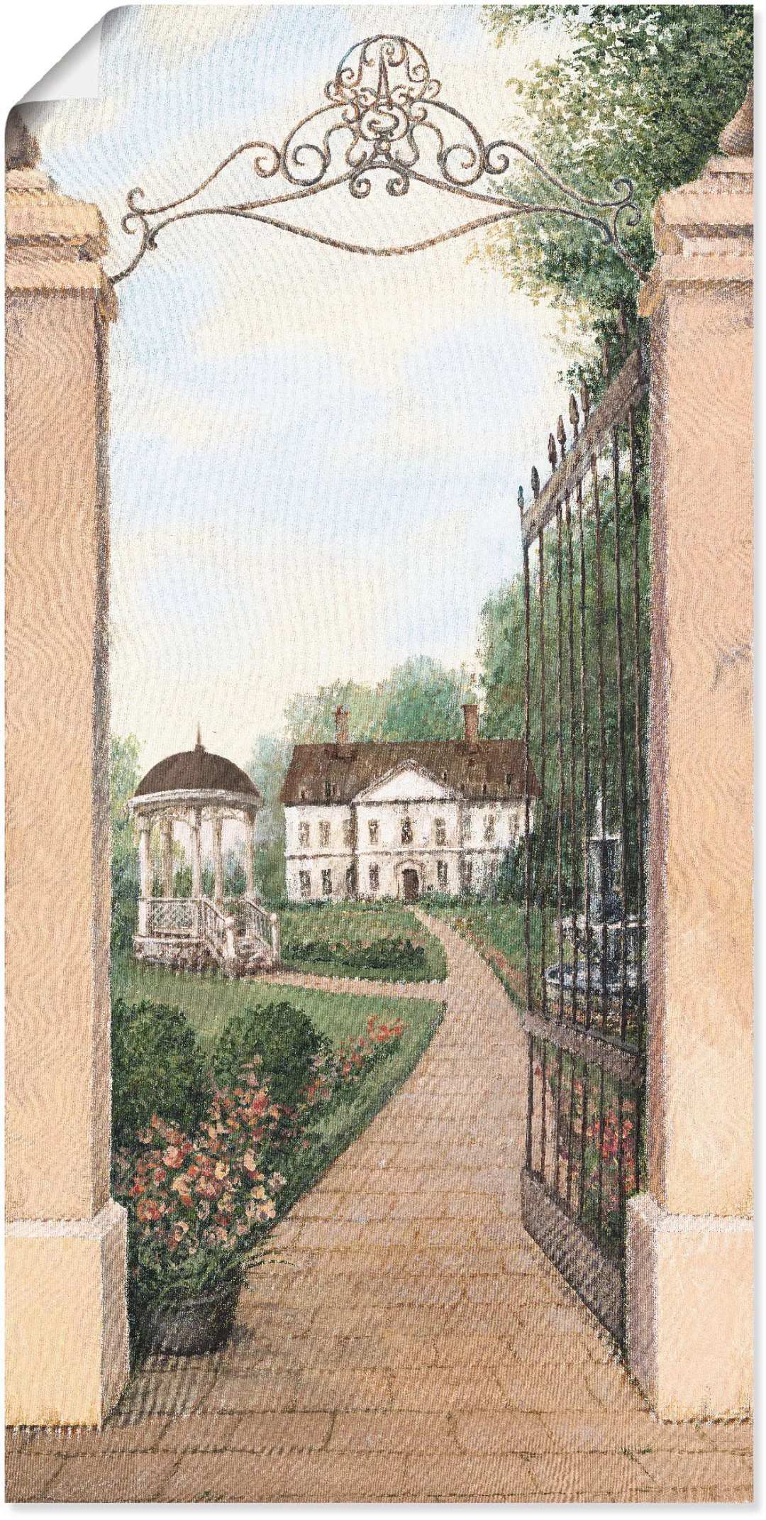 Artland Wandbild "Blick auf Gutshaus", Gebäude, (1 St.), als Leinwandbild, günstig online kaufen