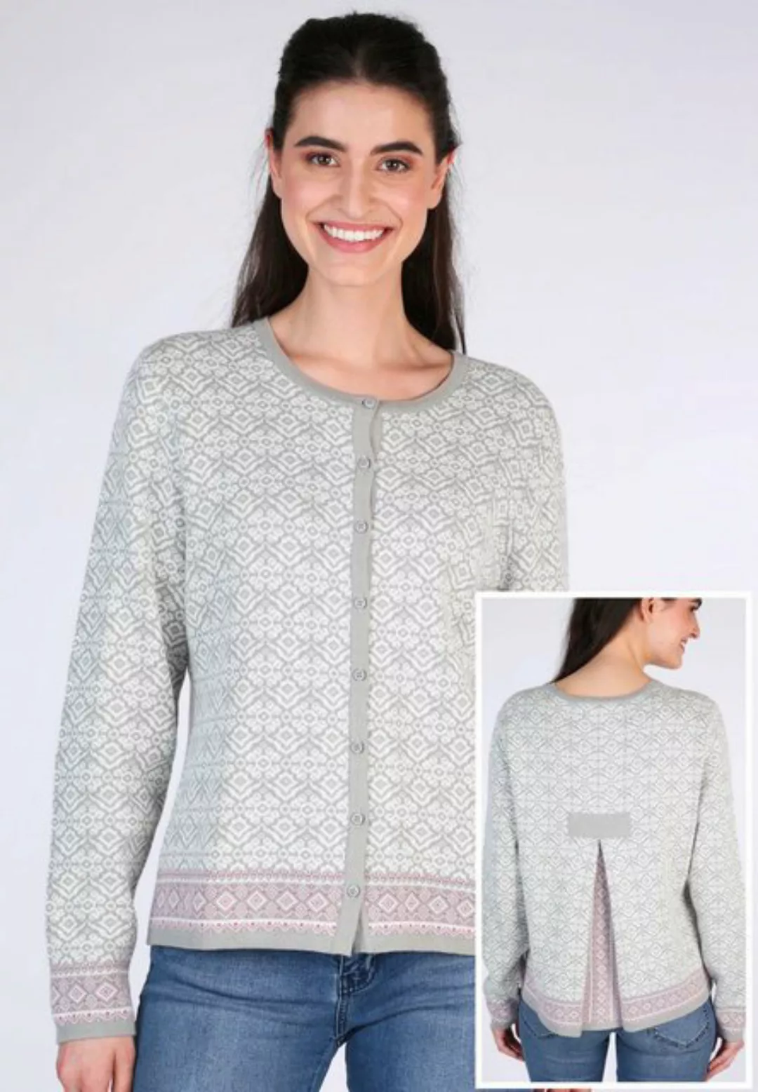 Sorgenfri Sylt Strickjacke Kadir nordic Kellerfalte am Rücken günstig online kaufen