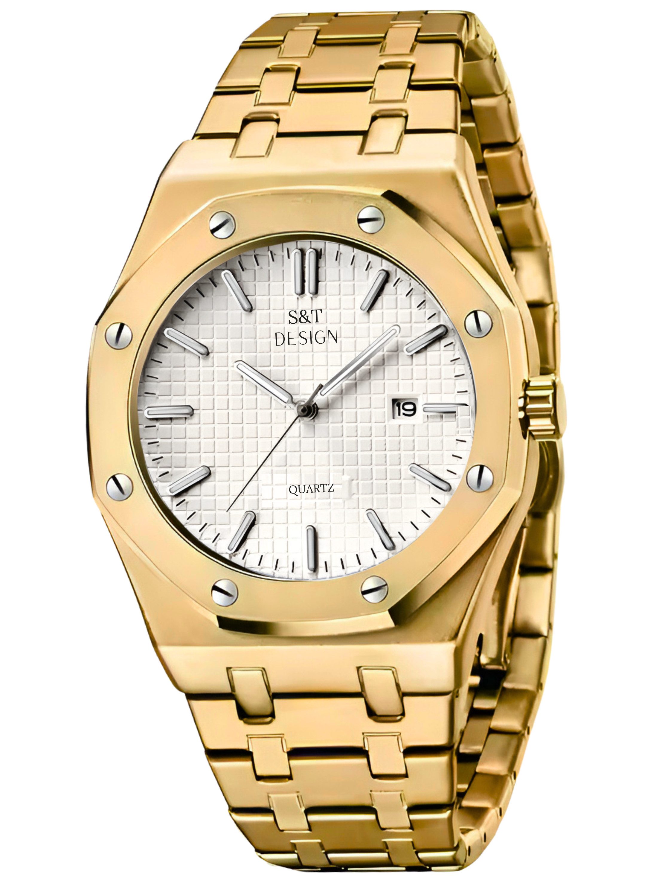 S&T Design Quarzuhr Herrenuhr Armbanduhr Edelstahl günstig online kaufen