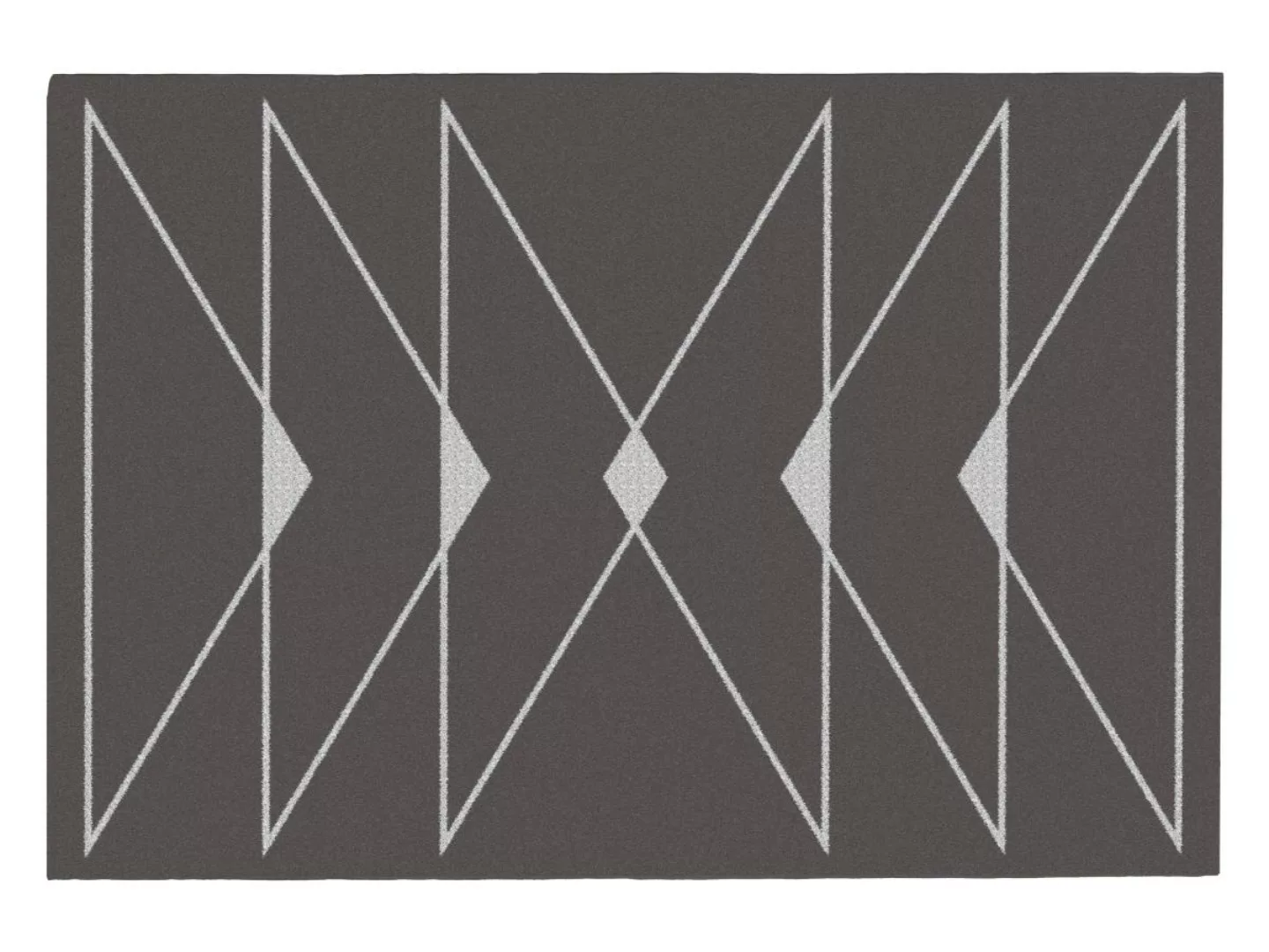 Teppich mit geometrischem Muster - Mit Lurex-Finish - 160 x 230 cm - Graubr günstig online kaufen