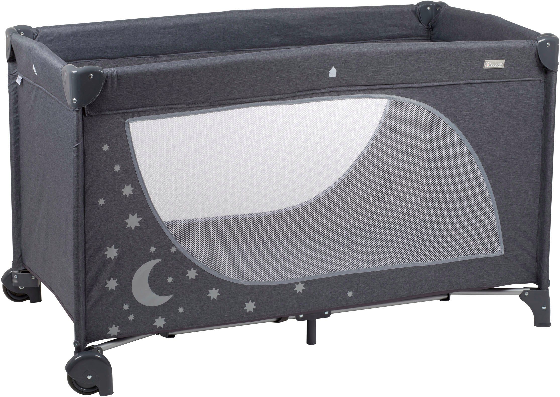 BabyGo Baby-Reisebett Moonstars, grey günstig online kaufen