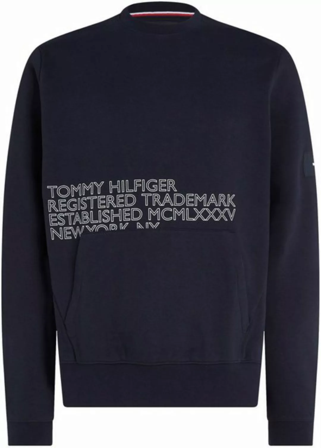 Tommy Hilfiger Sweatshirt BADGED GRAPHIC CREWNECK mit Rippbündchen günstig online kaufen