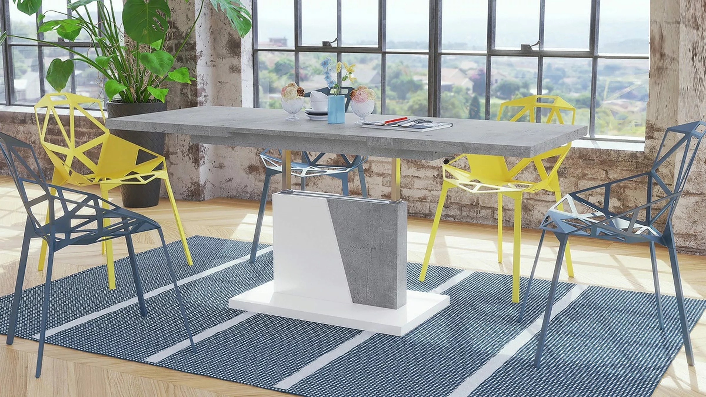 Mazzoni Couchtisch Grand Noir Beton / günstig online kaufen