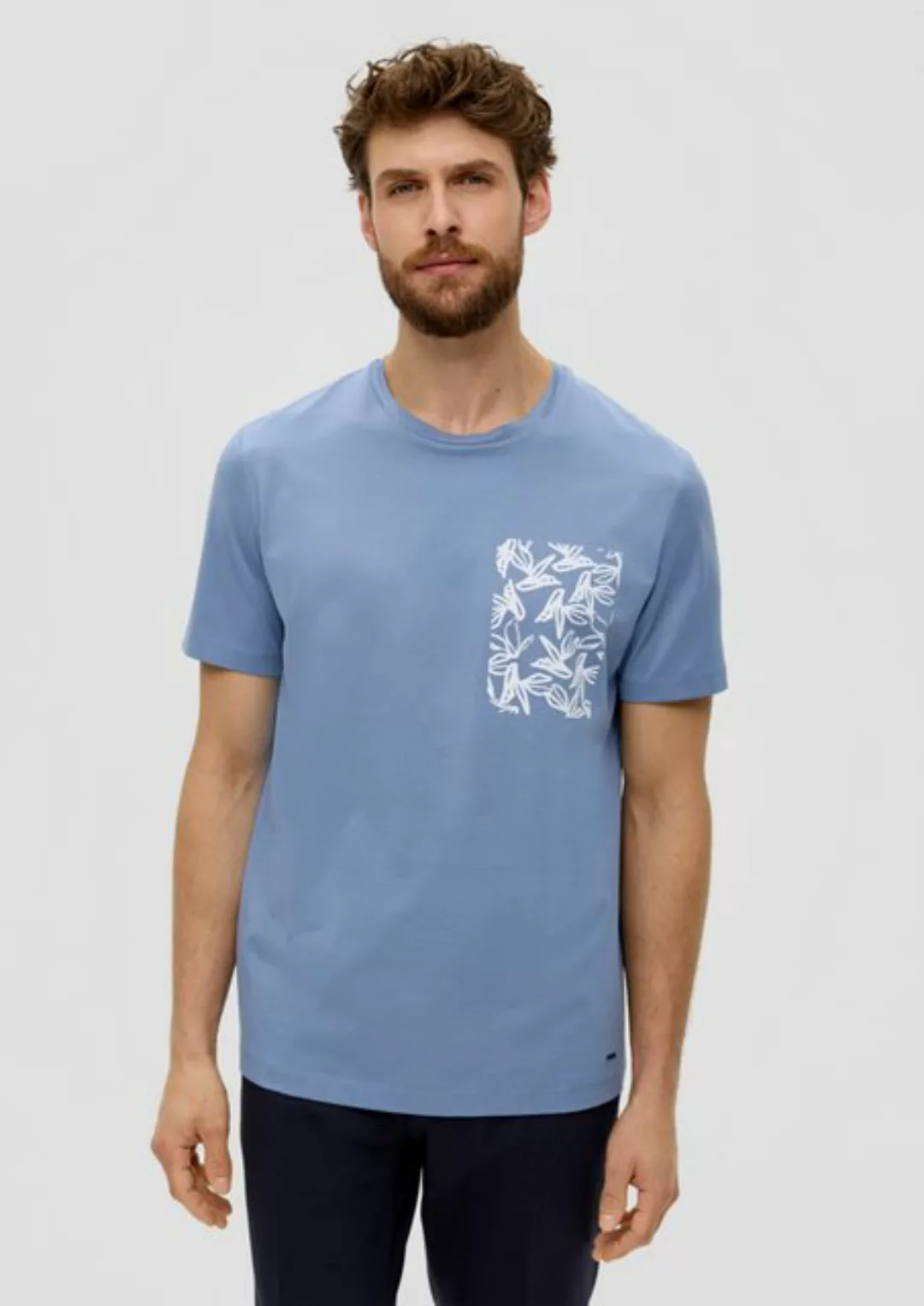 s.Oliver BLACK LABEL Kurzarmshirt T-Shirt mit Frontprint günstig online kaufen