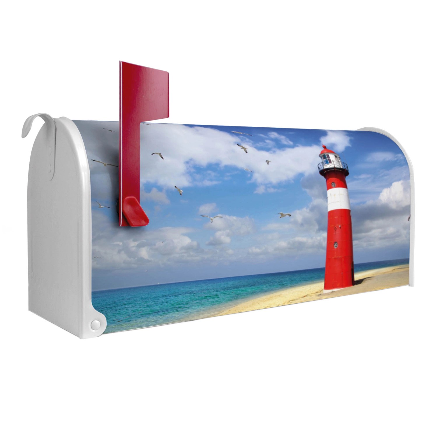 Banjado Amerikanischer Briefkasten Weiß 48x22x16cm US Mailbox Letterbox Pos günstig online kaufen