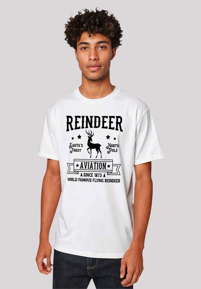 F4NT4STIC T-Shirt Reindeer Aviation Retro Weihnachts Sign Premium Qualität günstig online kaufen