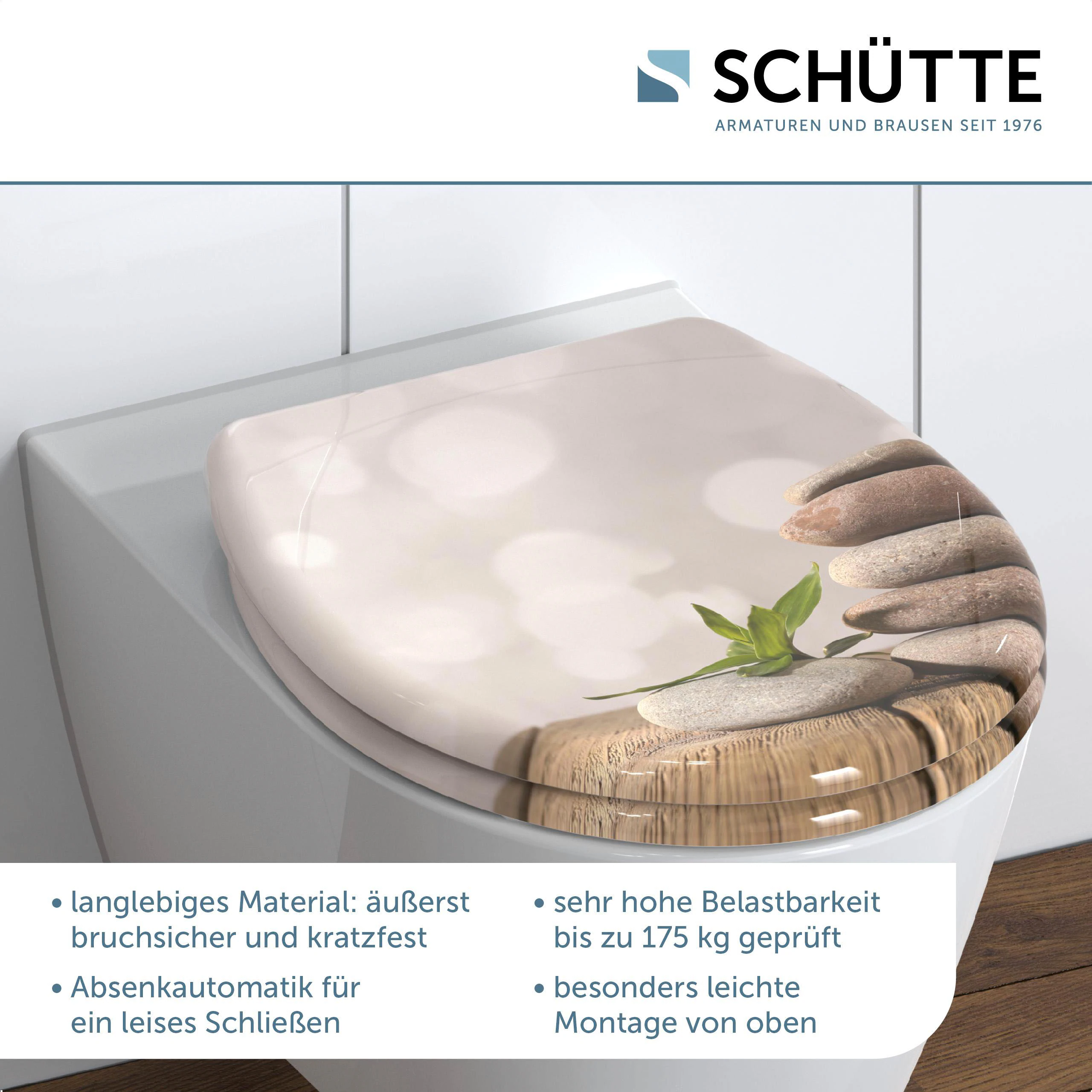 Schütte WC-Sitz "STONE PYRAMID", bruchsicher und kratzfest, Absenkautomatik günstig online kaufen