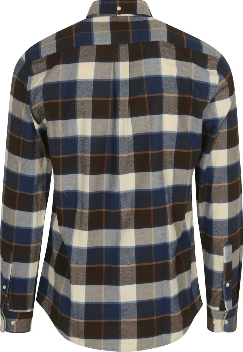 Barbour Valley Hemd Karo Braun Blau - Größe XXL günstig online kaufen