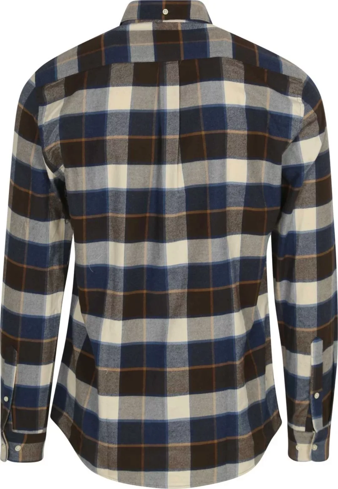 Barbour Valley Hemd Karo Braun Blau - Größe M günstig online kaufen