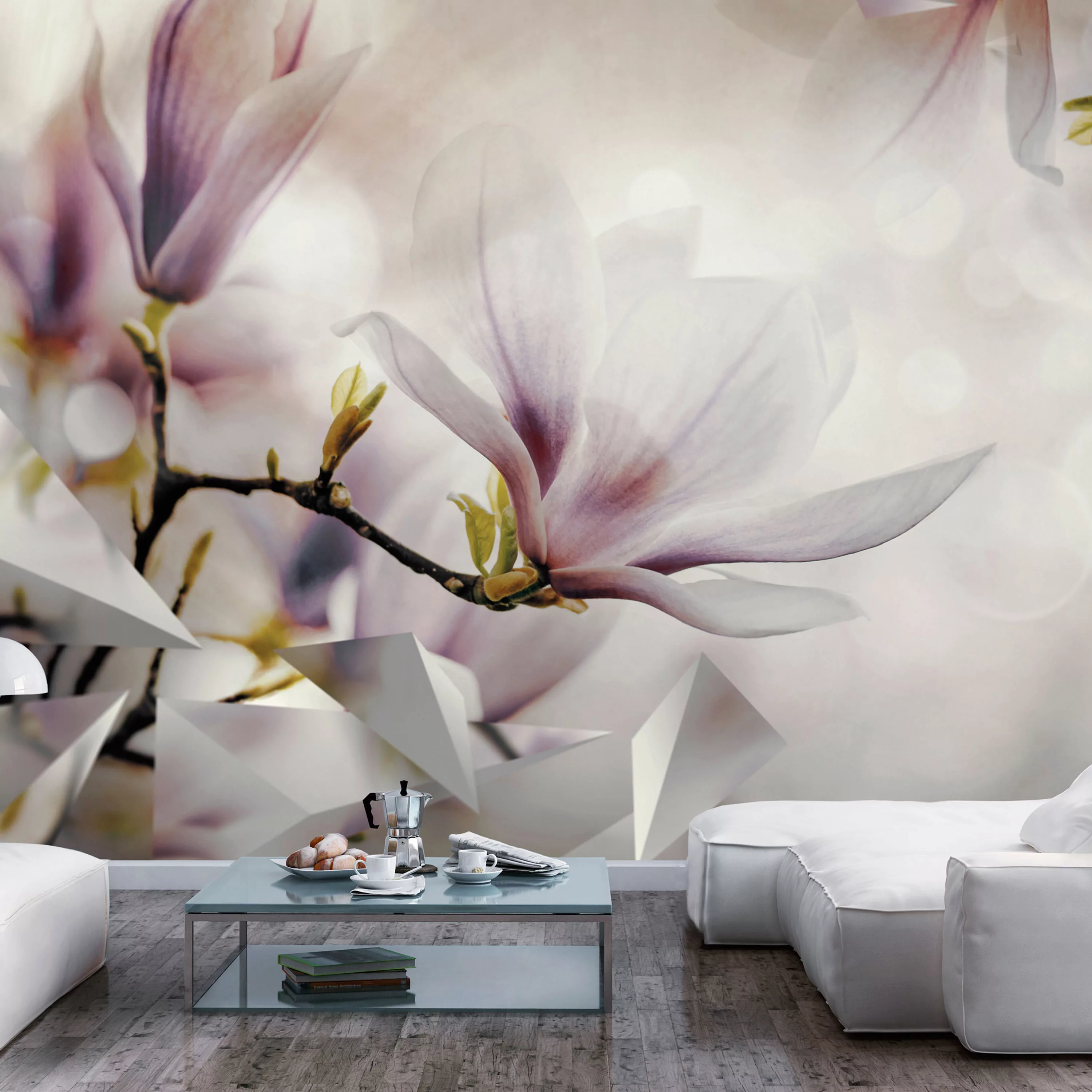 Selbstklebende Fototapete - Subtle Magnolias - First Variant günstig online kaufen