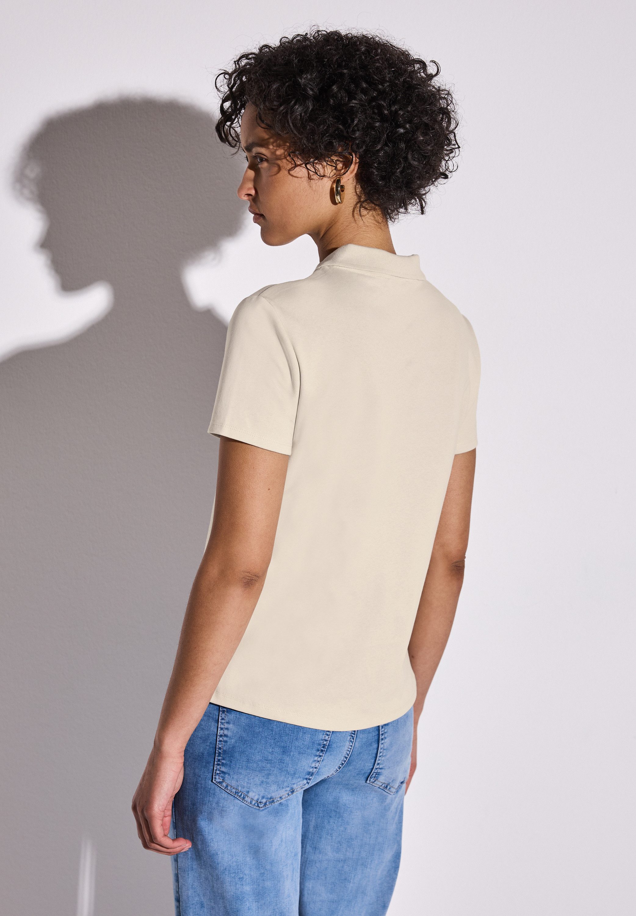 STREET ONE Poloshirt, aus Baumwolle mit Stretchante günstig online kaufen