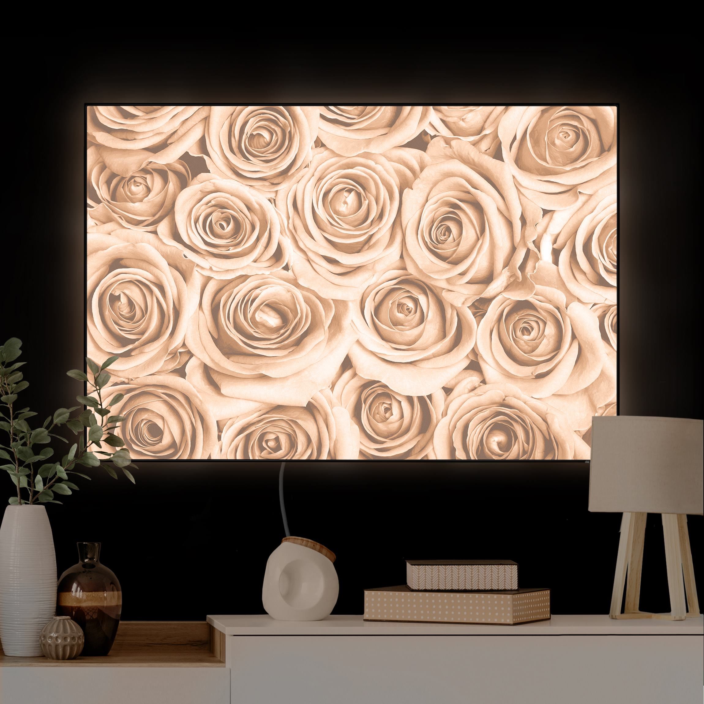 LED-Wechselbild Vintage Rosen günstig online kaufen