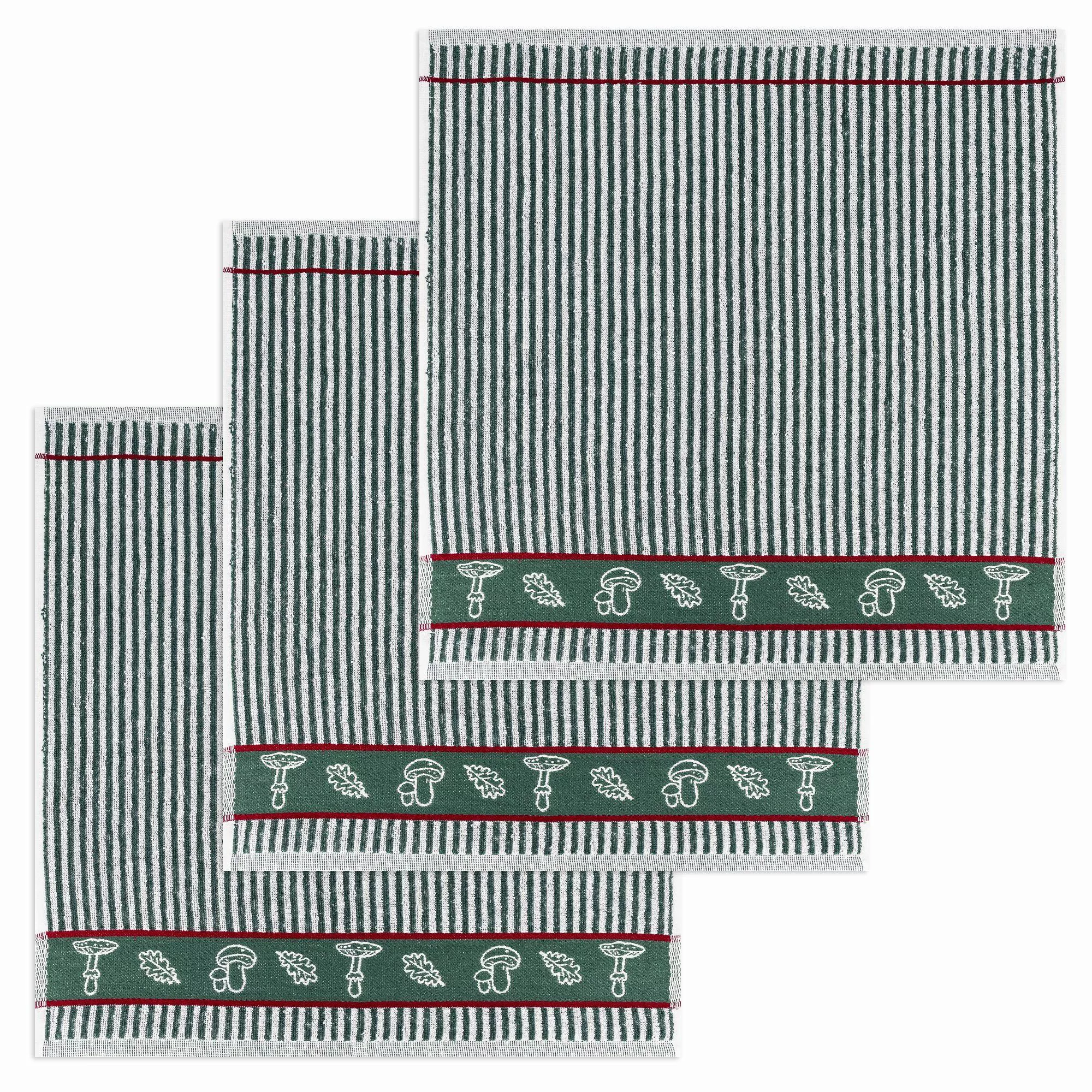 Kracht Geschirrtuch Waldpilze, (Set, 3-tlg., Set), günstig online kaufen
