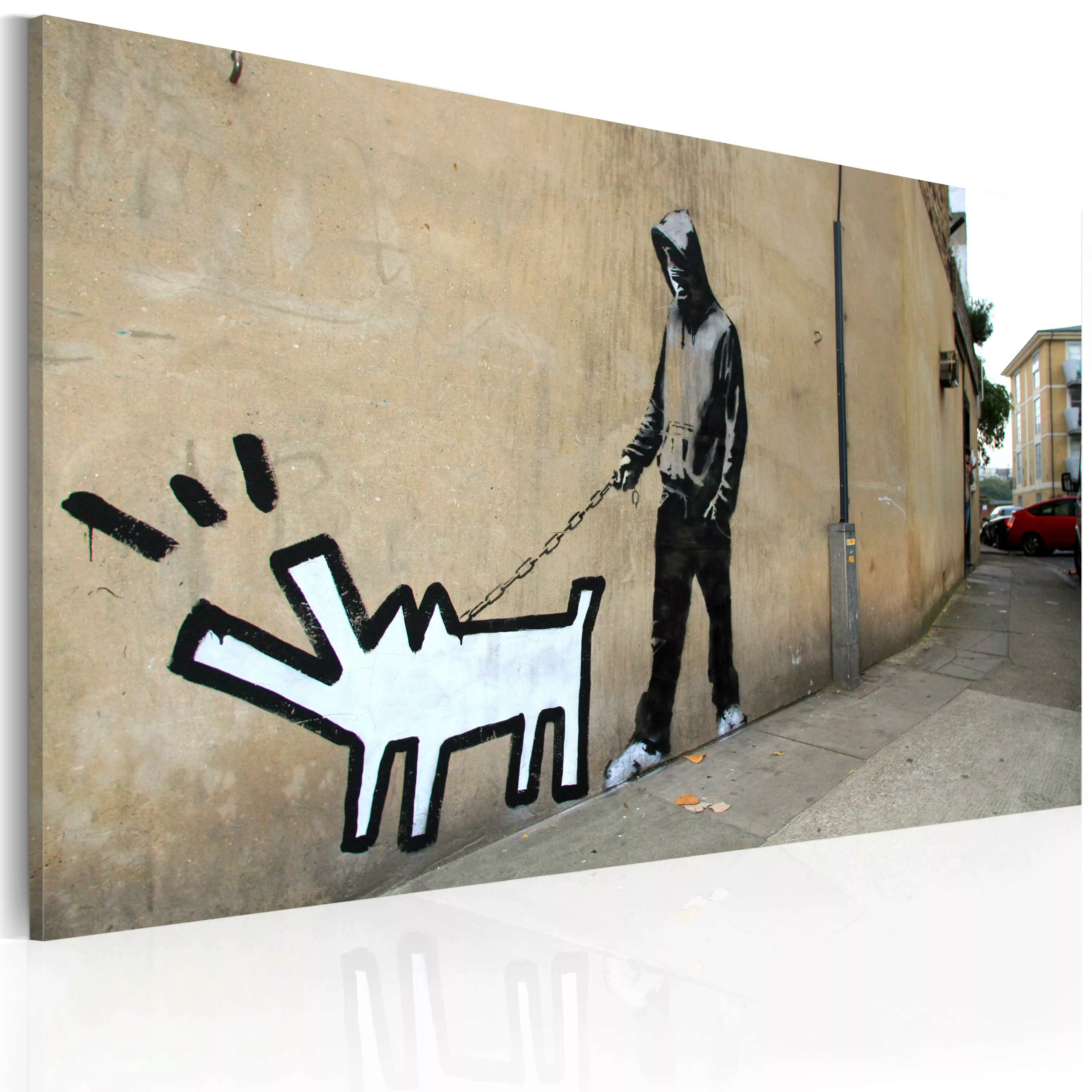 Wandbild - Bellender Hund (banksy) günstig online kaufen