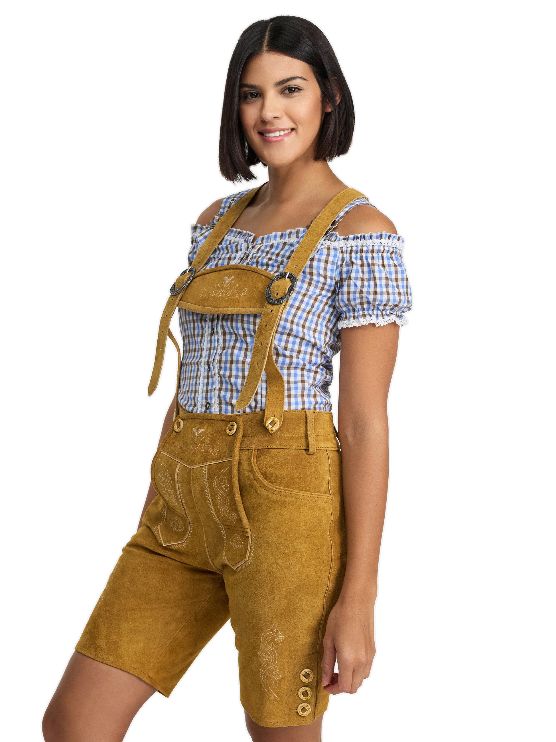Steigenhöfer Manufaktur Trachtenlederhose Damenlederhose Shorts bequeme günstig online kaufen