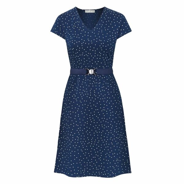 Frauen Retro Kleid Blau Polka Dots - Bio-baumwolle günstig online kaufen