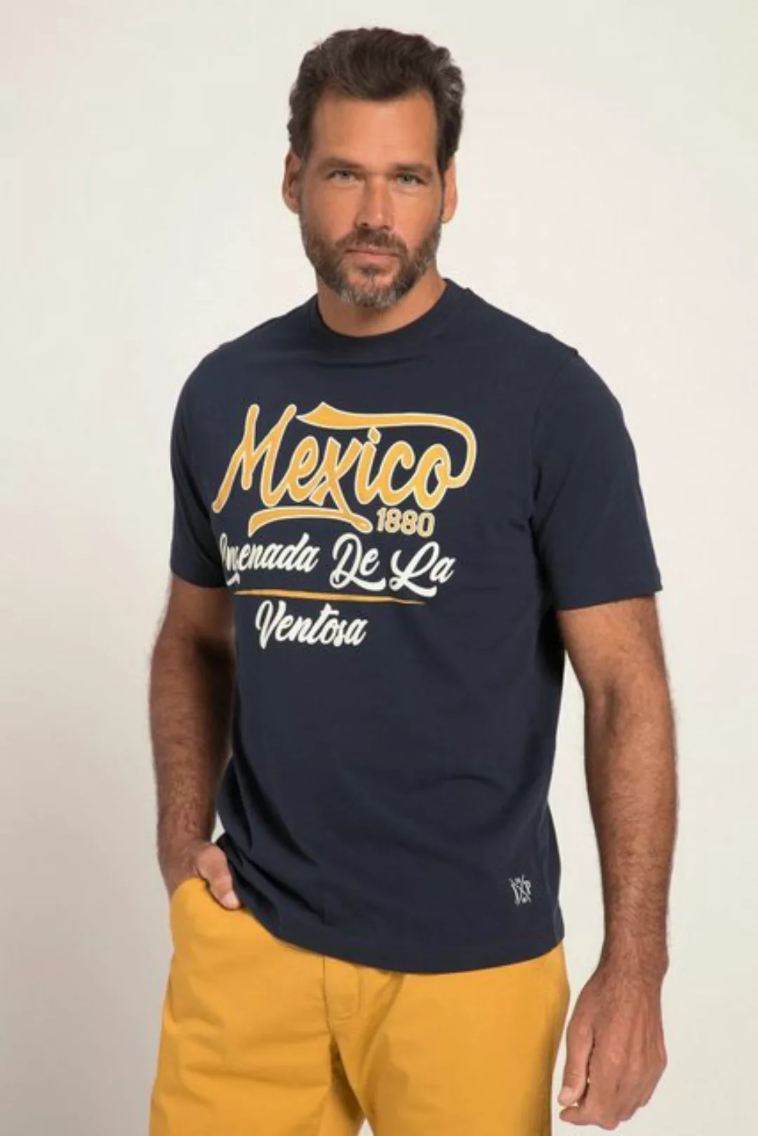JP1880 T-Shirt T-Shirt Halbarm Mexico Print Rundhals günstig online kaufen
