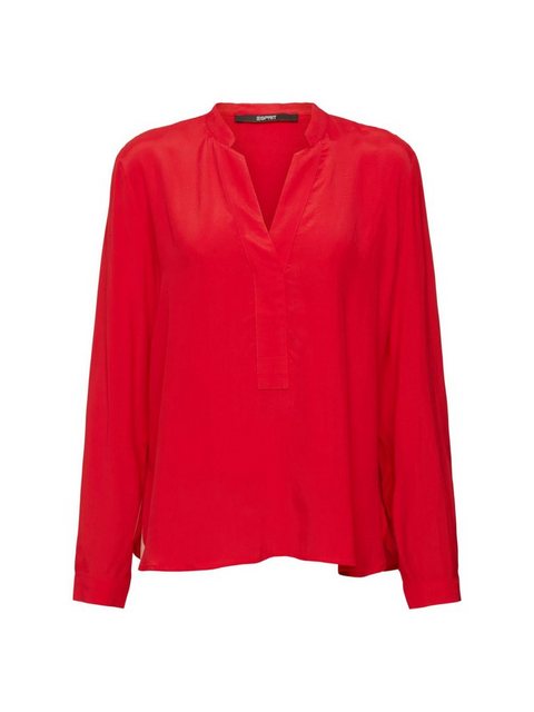 Esprit Collection Langarmbluse Bluse mit V-Neck, LENZING™ ECOVERO™ günstig online kaufen