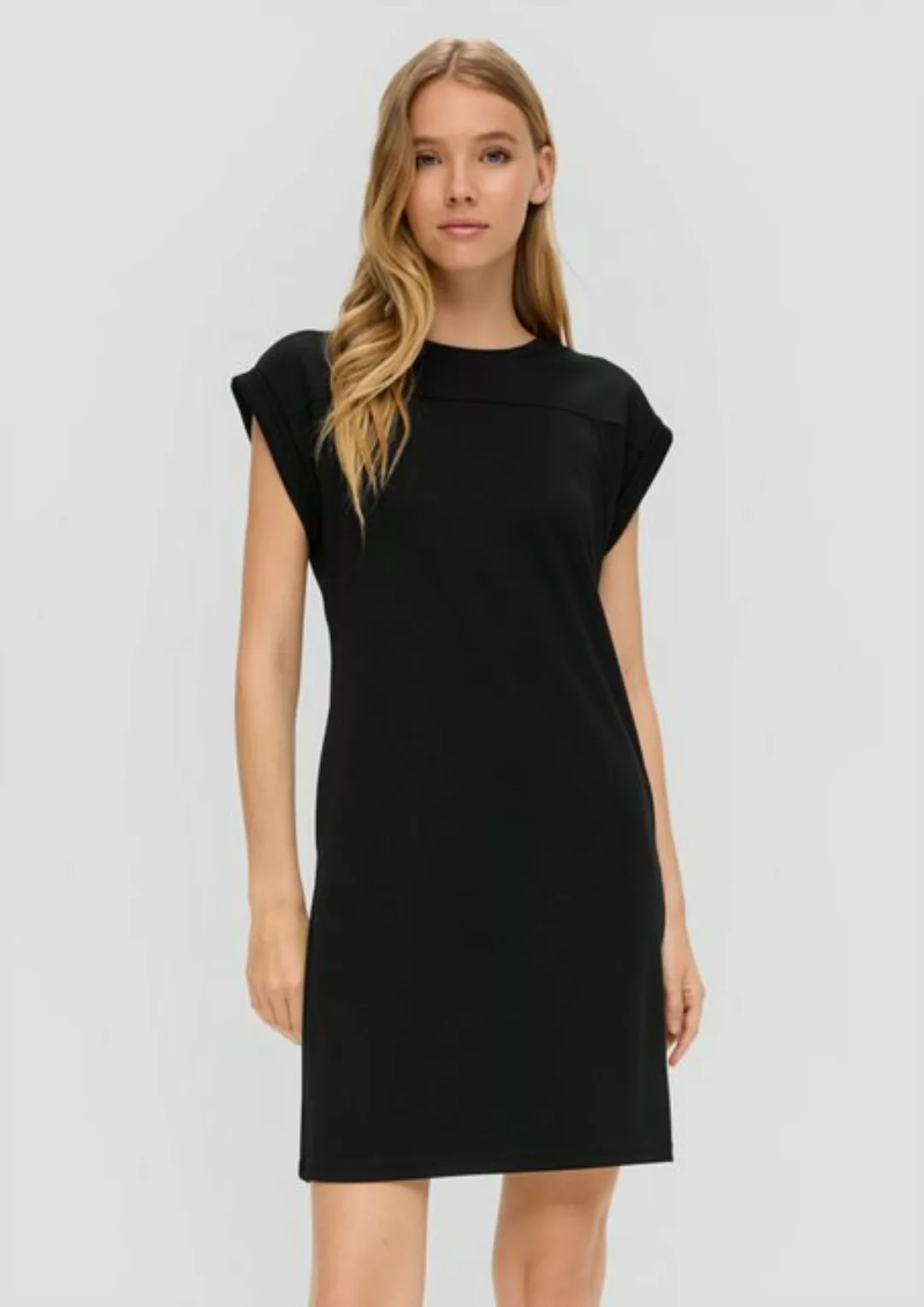QS Minikleid Kleid aus Interlockjersey Ziernaht günstig online kaufen