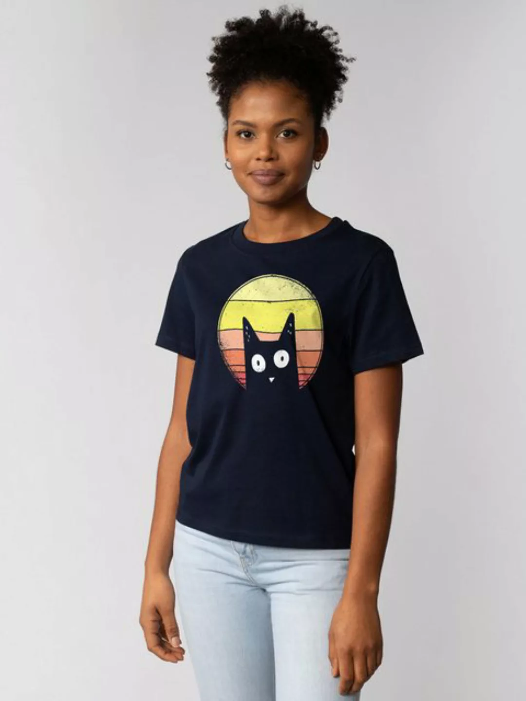 wat? Apparel T-Shirt Sunset Cat günstig online kaufen