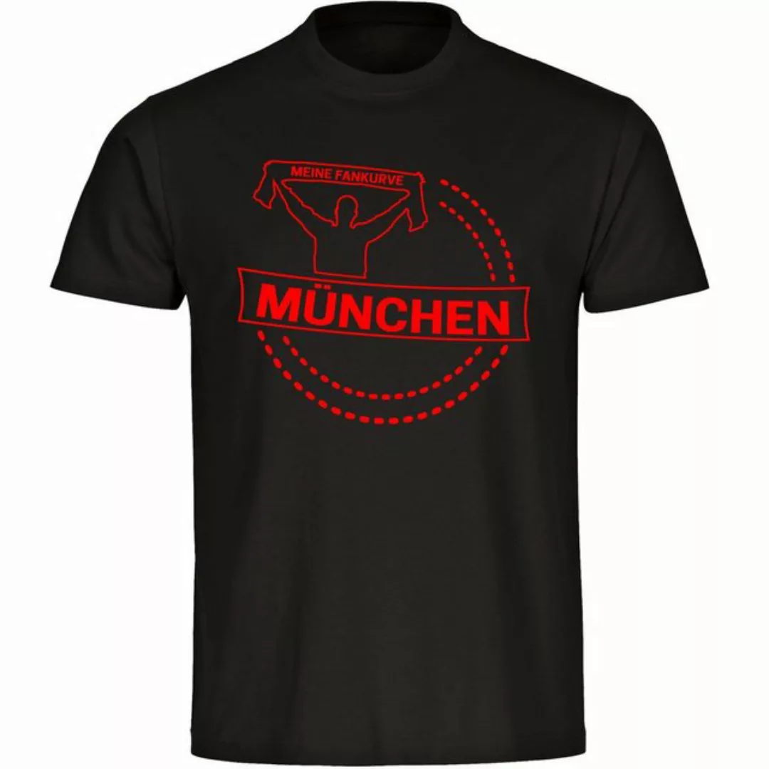 multifanshop T-Shirt Herren München rot - Meine Fankurve - Männer günstig online kaufen