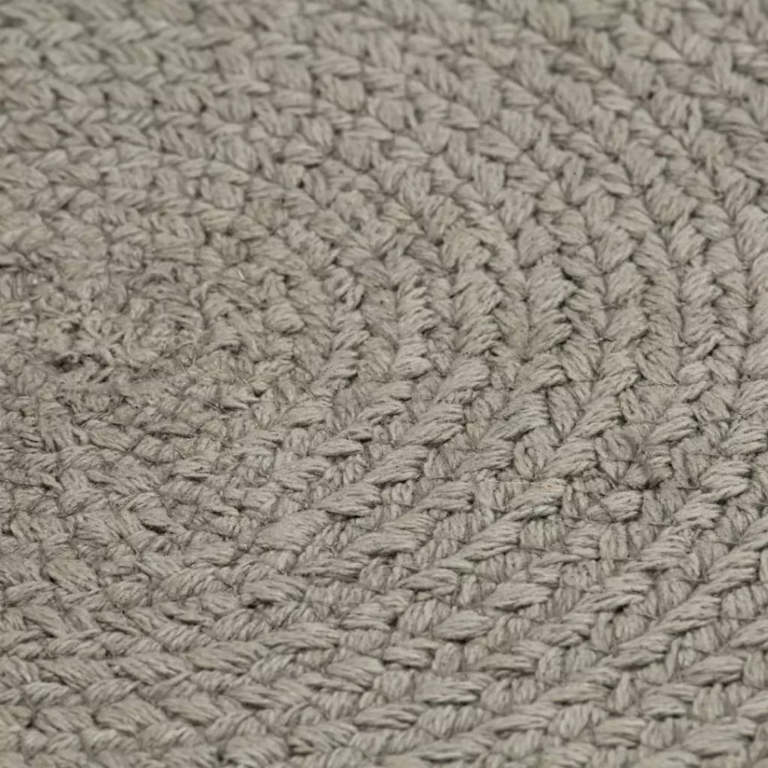 Tischsets 6 Stk. Uni Grau 38 Cm Rund Baumwolle günstig online kaufen