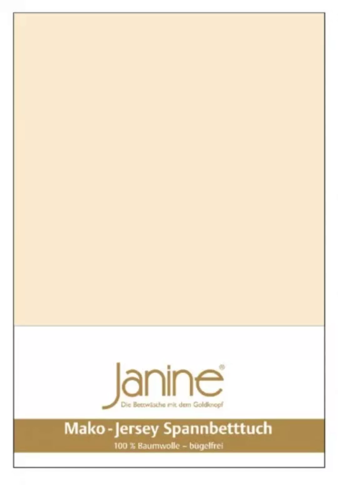 Janine Janine Spannbetttuch Mako-Feinjersey 5007 leinen Größe:  100x200 cm günstig online kaufen