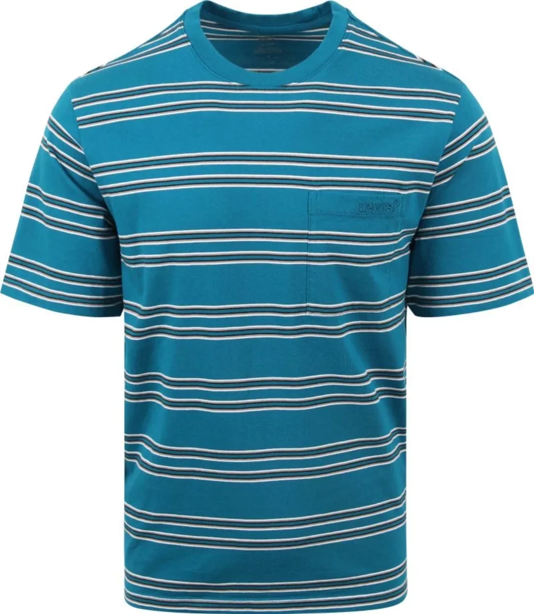 Levi's T-Shirt Blau gestreift - Größe L günstig online kaufen